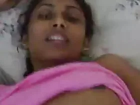 Indian beauty gives a sensual blowjob and gets vigorously penetrated by her lover